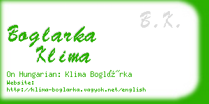 boglarka klima business card